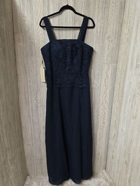 Navy Blue Lace and Chiffon Mother of The Bride Wedding Dress Formal Dress NWT